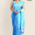 Dark Sky Blue Handloom Cotton Saree DC3408