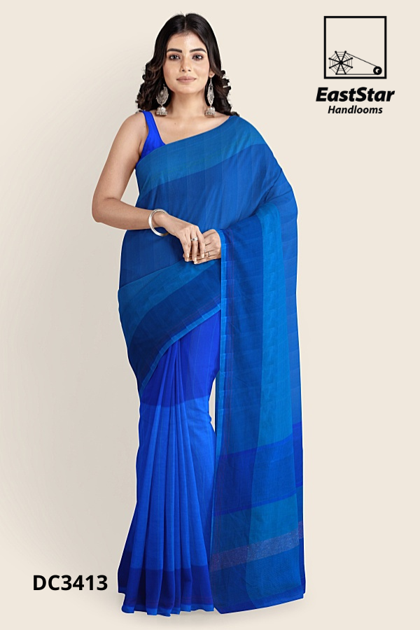 Multi Colour Handloom Cotton Saree DC3413