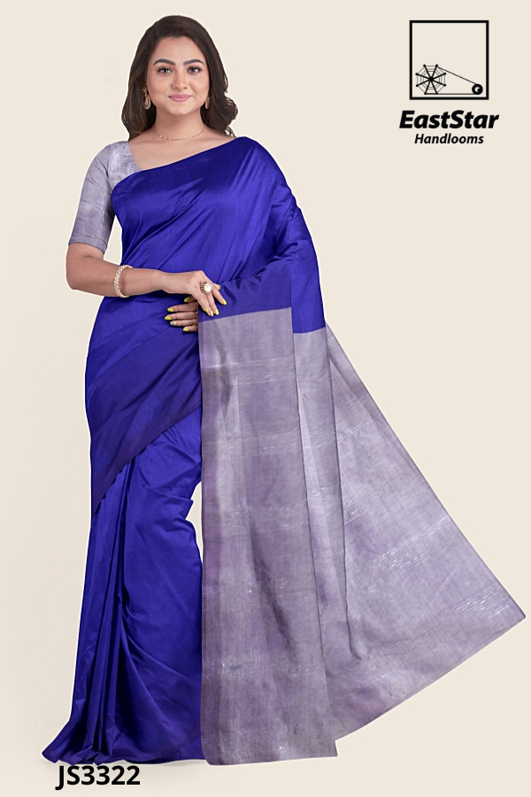 Royal Blue Handloom Silk Saree JS3322 Royal Blue Handloom Silk Saree JS3322