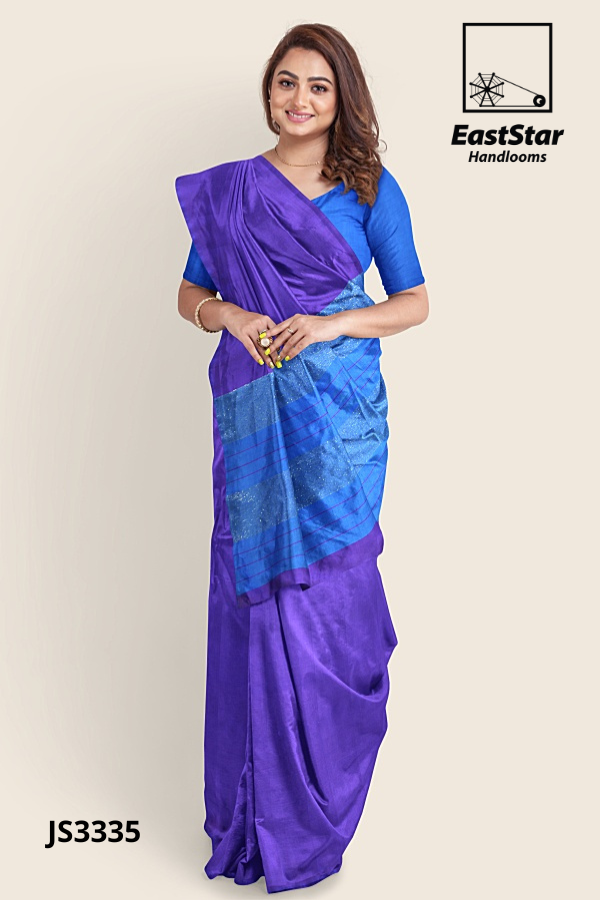 Purple Handloom Silk Saree JS3335 Purple Handloom Silk Saree JS3335