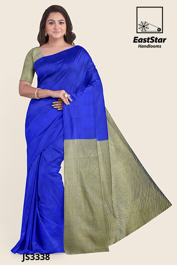 Royal Blue Handloom Silk Saree JS3338 Royal Blue Handloom Silk Saree JS3338