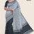 Grey Black Handloom Silk Saree JS3341