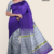 Purple Grey Handloom Silk Saree JS3342