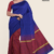 Royal Blue Maroon Handloom Silk Saree JS3347