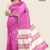 Dark Pink Handloom Silk Saree JS3393
