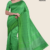 Bright Green Handloom Silk Saree JS3420