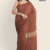 Rust Brown Handloom Cotton Saree U6663