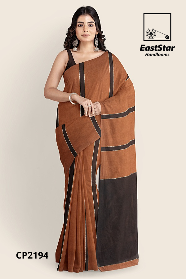 Copper Handloom Premium Jacquard Cotton Saree CP2194