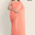 Solid Peach Handloom Cotton Saree DC3378