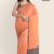 Peach Orange Handloom Cotton Saree DC3411