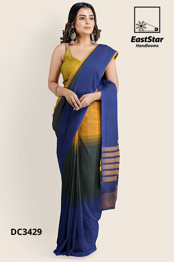 Multi Colour Handloom Cotton Saree DC3429 Multi Colour Handloom Cotton Saree DC3429