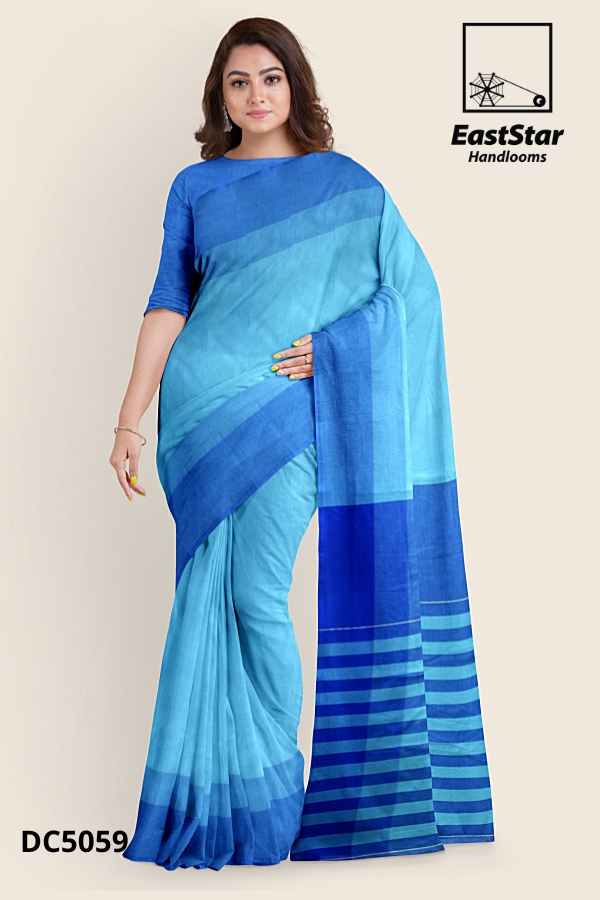 Blue Handloom Cotton Saree DC5059 Blue Handloom Cotton Saree DC5059