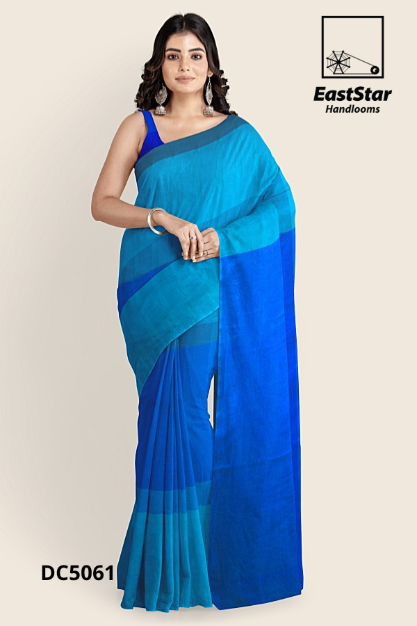 Blue Handloom Cotton Saree DC5061 Blue Handloom Cotton Saree DC5061