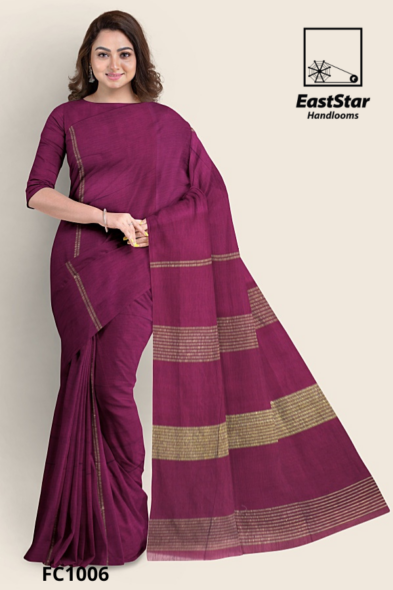 Magenta Handloom Cotton Saree FC1006 Magenta Handloom Cotton Saree FC1006