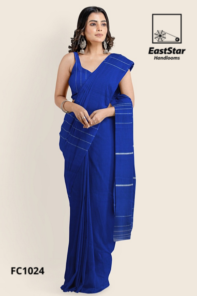 Royal Blue Handloom Cotton Saree FC1024 Royal Blue Handloom Cotton Saree FC1024