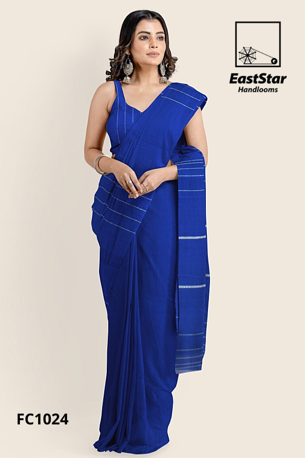 Royal Blue Handloom Cotton Saree FC1024 Royal Blue Handloom Cotton Saree FC1024