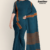 Teal Handloom Cotton Saree FC1105