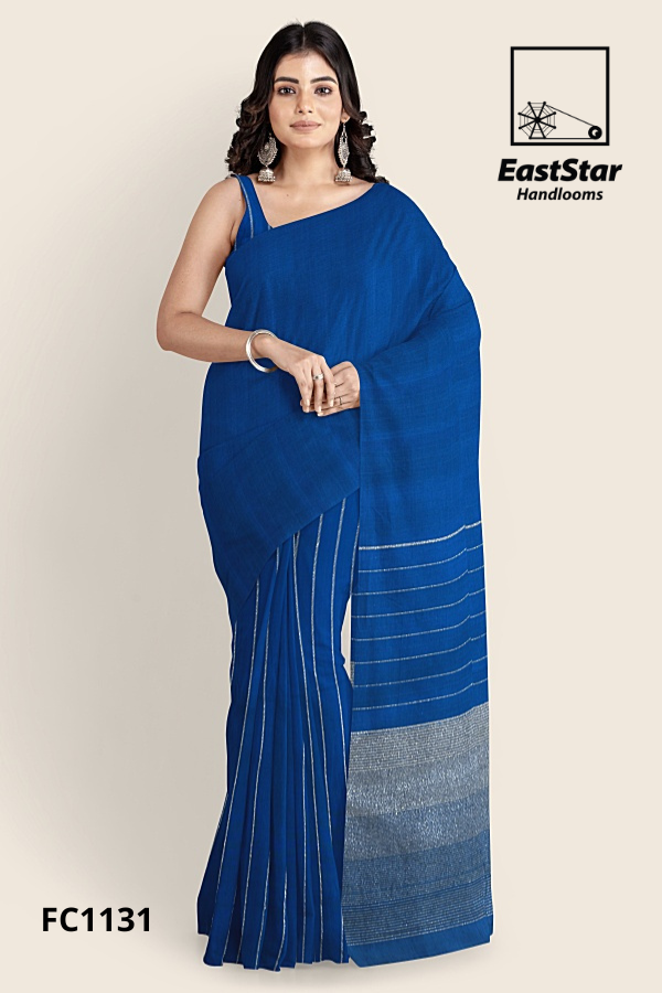 Blue Handloom Cotton Saree FC1131 Blue Handloom Cotton Saree FC1131