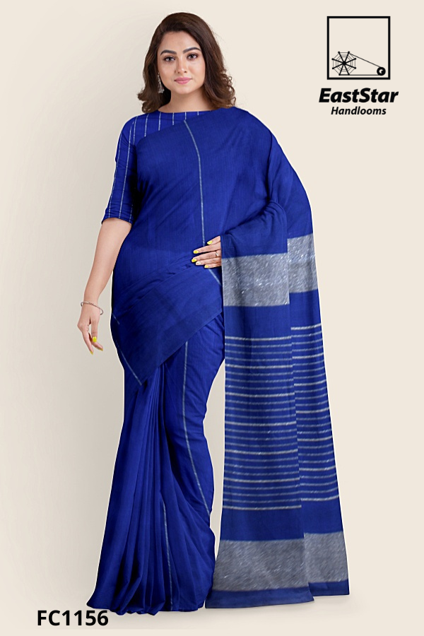 Royal Blue Handloom Cotton Saree FC1156 Royal Blue Handloom Cotton Saree FC1156