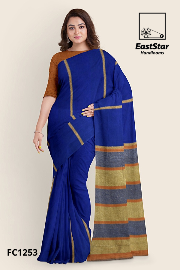 Royal Blue Handloom Cotton Saree FC1253 Royal Blue Handloom Cotton Saree FC1253
