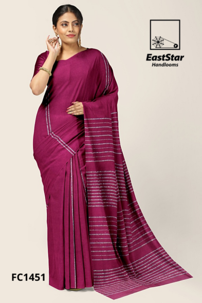 Magenta Handloom Cotton Saree FC1451 Magenta Handloom Cotton Saree FC1451