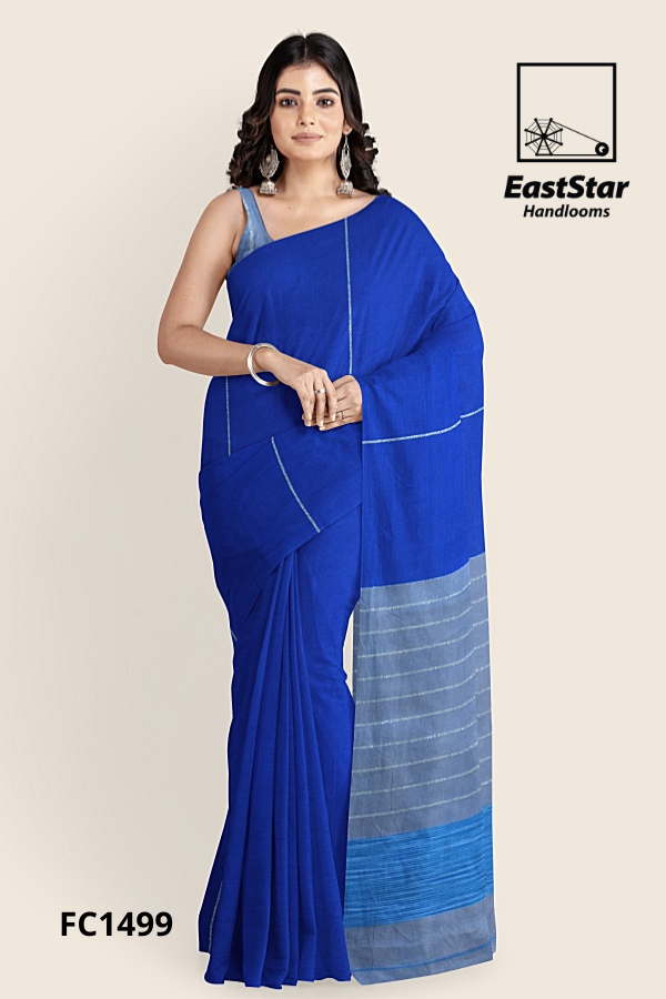Royal Blue Handloom Cotton Saree FC1499 Royal Blue Handloom Cotton Saree FC1499