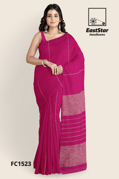 Magenta Handloom Cotton Saree FC1523 Magenta Handloom Cotton Saree FC1523