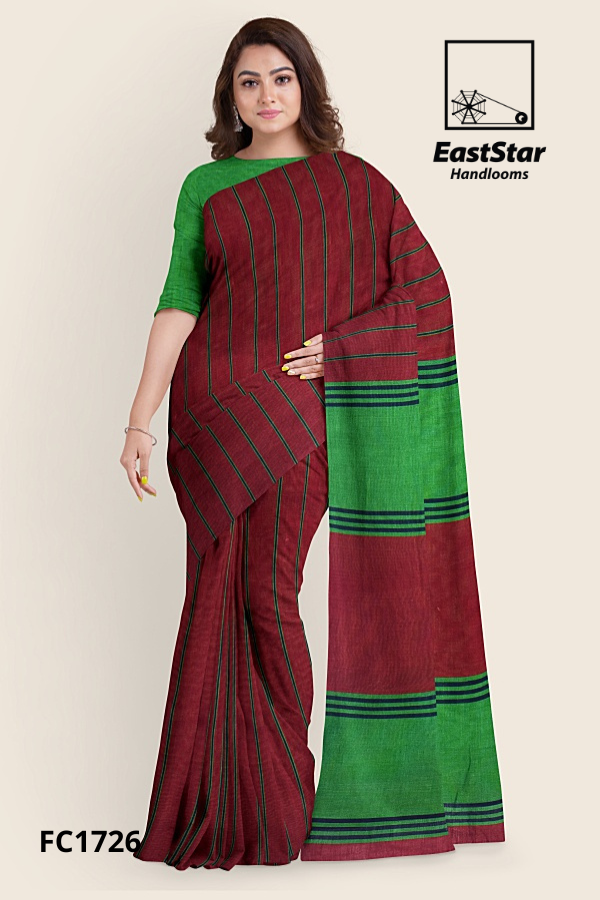 Maroon Handloom Cotton Saree FC1726 Maroon Handloom Cotton Saree FC1726