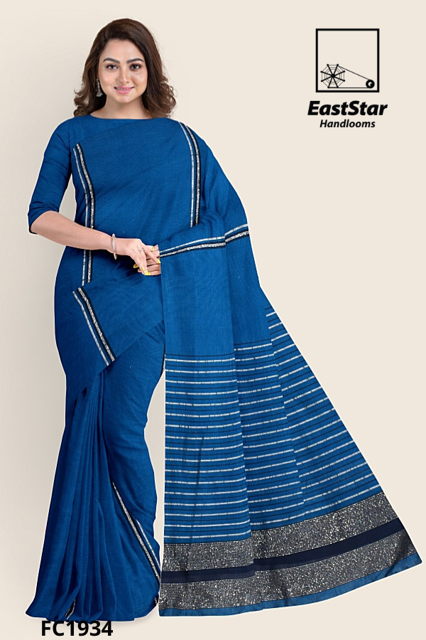 Deep Blue Handloom Cotton Saree FC1934 Deep Blue Handloom Cotton Saree FC1934