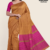 Mustard Brown Handloom Silk Saree JS3351