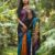 Black multicolor batik saree BP2033