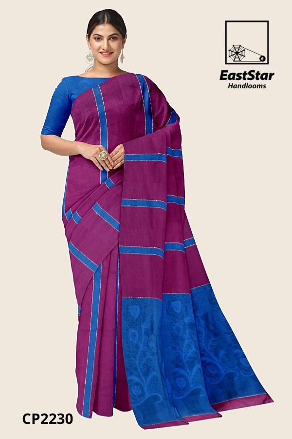 Magenta Handloom Premium Jacquard Cotton Saree CP2230