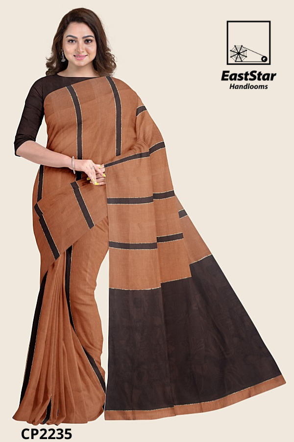 Terracotta Handloom Premium Jacquard Cotton Sarees CP2235