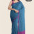 Teal Blue Handloom Cotton Saree DC3225