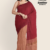Maroon Peach Handloom Cotton Saree DC3424