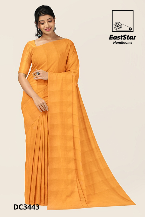 Mustard Handloom Cotton Saree DC3443