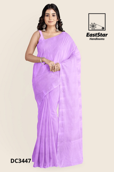 Lavender Handloom Cotton Saree DC3447