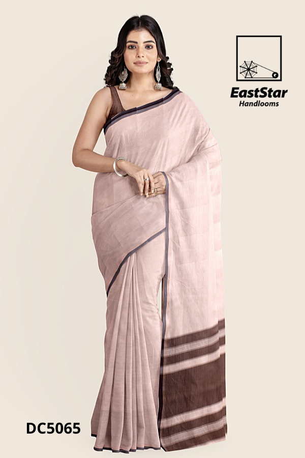 Pale Pink Handloom Cotton Saree DC5065 Pale Pink Handloom Cotton Saree DC5065