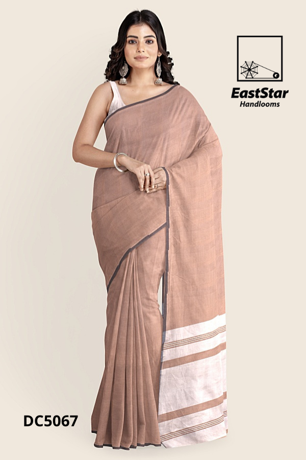 Earthy Brown Handloom Cotton Saree DC5067 Earthy Brown Handloom Cotton Saree DC5067