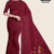Deep Maroon Solid Handloom Embroidery Cotton Saree EMC2069