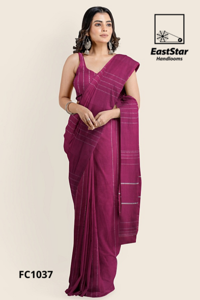 Magenta Purple Handloom Cotton Saree FC1037 Magenta Purple Handloom Cotton Saree FC1037