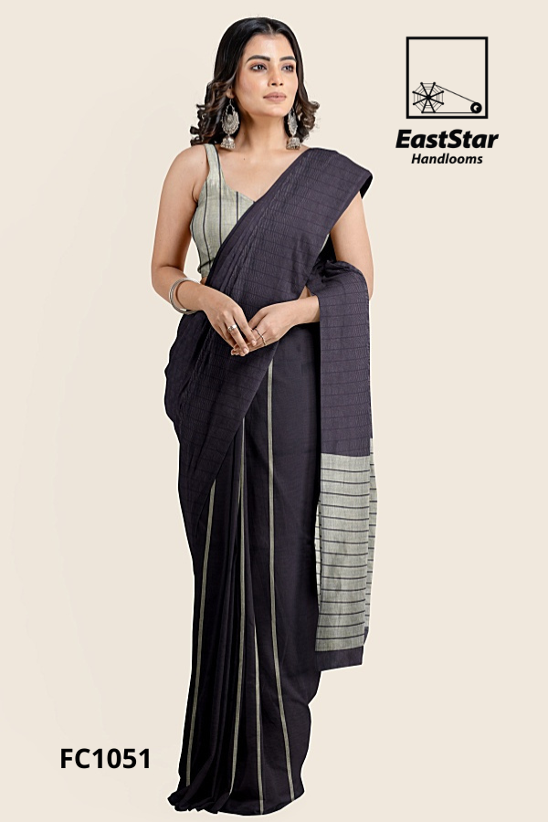 Brown Handloom Cotton Saree FC1051 Brown Handloom Cotton Saree FC1051