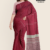 Maroon Handloom Cotton Saree FC1083