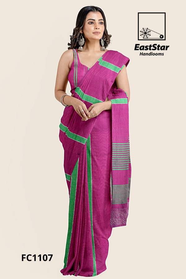 Magenta Handloom Cotton Saree FC1107 Magenta Handloom Cotton Saree FC1107