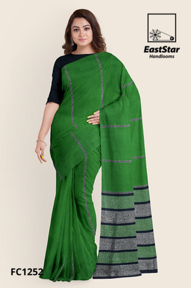 Green Handloom Cotton Saree FC1252 Green Handloom Cotton Saree FC1252