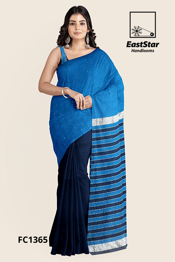 Blue Handloom Cotton Saree FC1365 Blue Handloom Cotton Saree FC1365