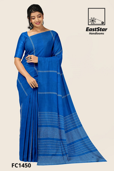 Royal Blue Handloom Cotton Saree FC1450 Royal Blue Handloom Cotton Saree FC1450