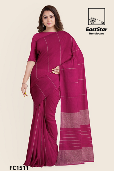 Deep Magenta Handloom Cotton Saree FC1511 Deep Magenta Handloom Cotton Saree FC1511