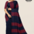 Navy Blue Maroon Handloom Cotton Saree FC1655