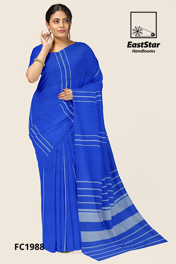 Royal Blue Handloom Cotton Saree FC1988 Royal Blue Handloom Cotton Saree FC1988